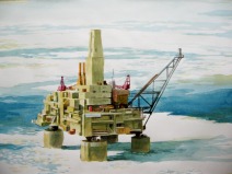 A Harsh Weather Oil Rig