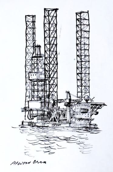 Jackup Rig 'Atwood Orca' in the Western Anchorage